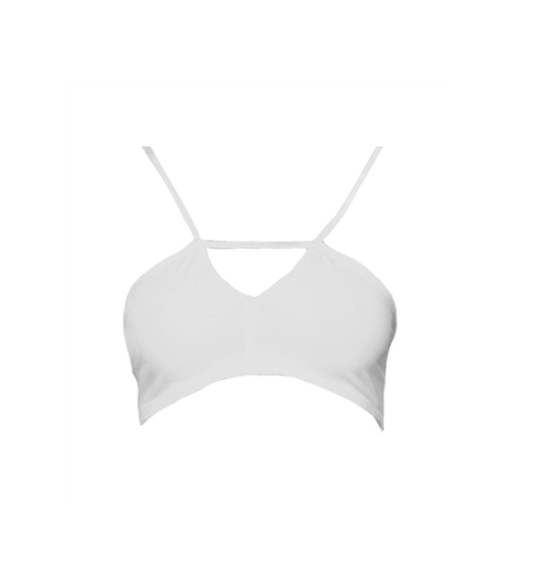 David Lerner White Cut Out Bandeau