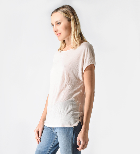 Ottod'Ame Alex Top in Light Pink Side View 