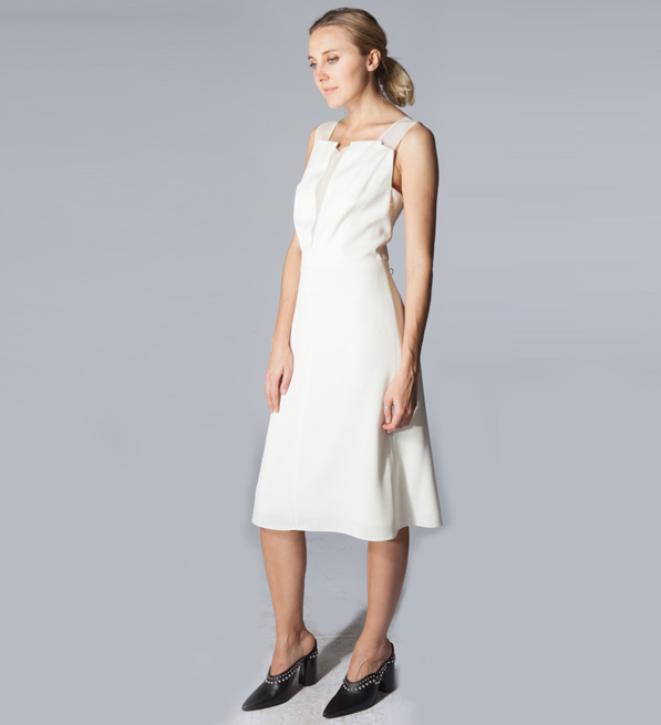 3.1 Phillip Lim Sleeveless A-Line Dress in Ivory Side View 