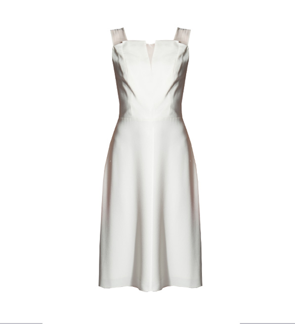 3.1 Phillip Lim Sleeveless A-Line Dress in Ivory Product Shot 