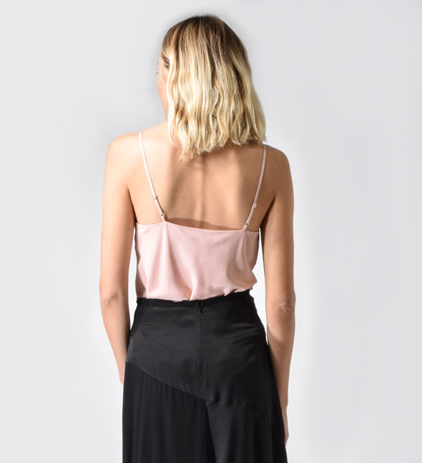 Lavender Brown Pink V-Neck Cami Back View 