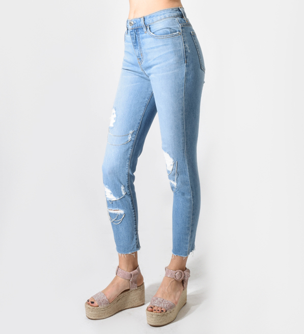 IRO Geen US Jean in Blue Vintage Side View 