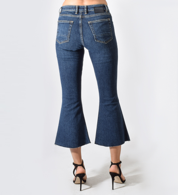 Ottod'Ame Cropped Flare Jeans Back View 