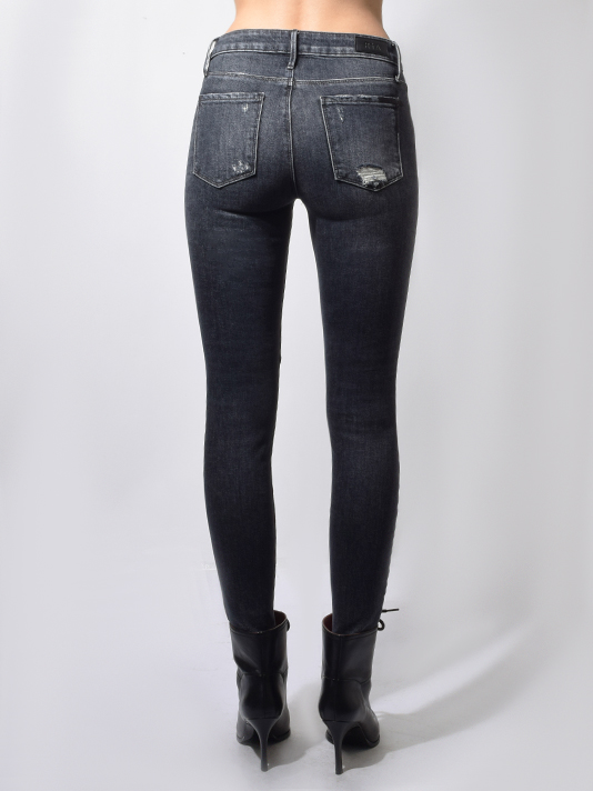 RTA Prince Crop Skinny in Contra Black Back View 