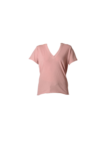 Maison T Sofia Cotton Tee in Skin Pink Product Shot 