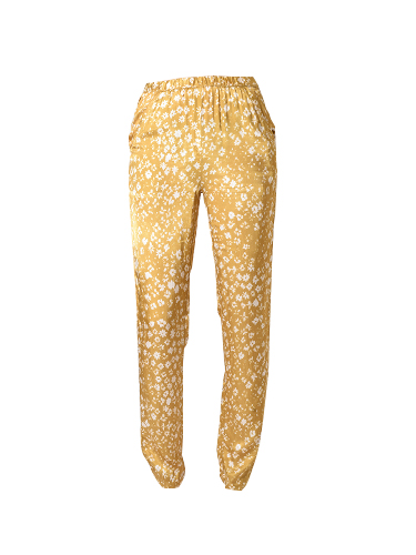 Humanoid Straight Leg Satin Pant in Honey Flower Product Shot 