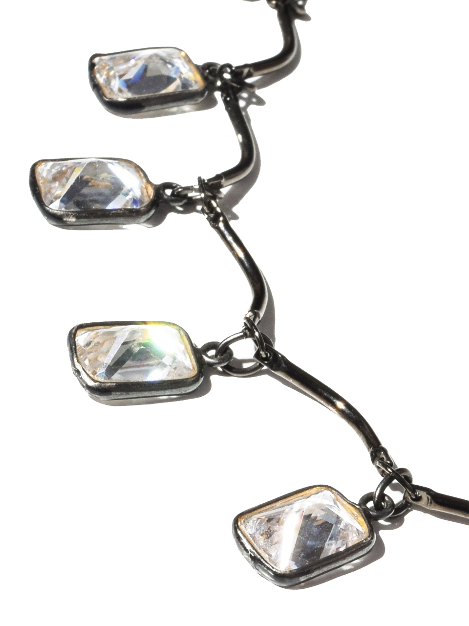 Ilene Kaufman Cubic Zirconia Square Necklace