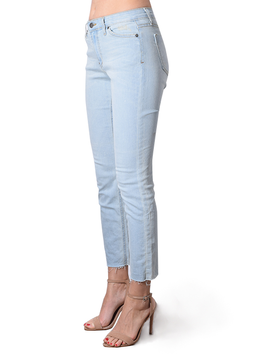 Super Fade Slim Jeans In Blue Side View 