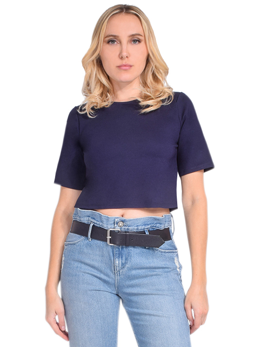 Ripley Rader Boxy T-Shirt in Navy Front View
