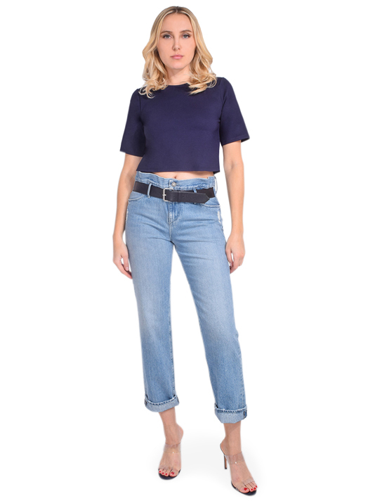 Ripley Rader Boxy T-Shirt in Navy Full Outfit 