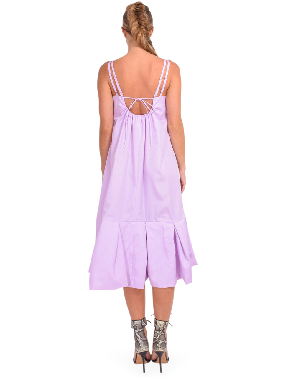 3.1 Phillip Lim Multi Strap A-Line Taffeta Dress in Lavender Back View 