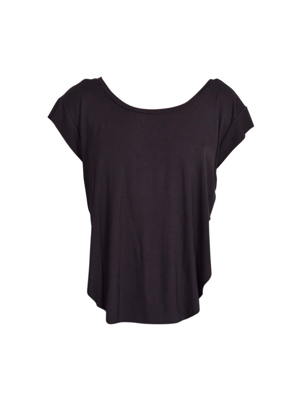 Samantha Eng Curved Hem Tee in Black Product Shot