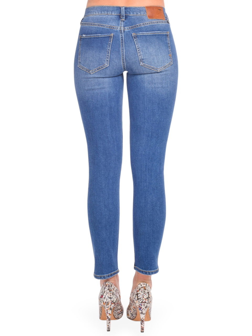 SERRA Mid Rise Skinny Jean in Crestline Blue Back View 