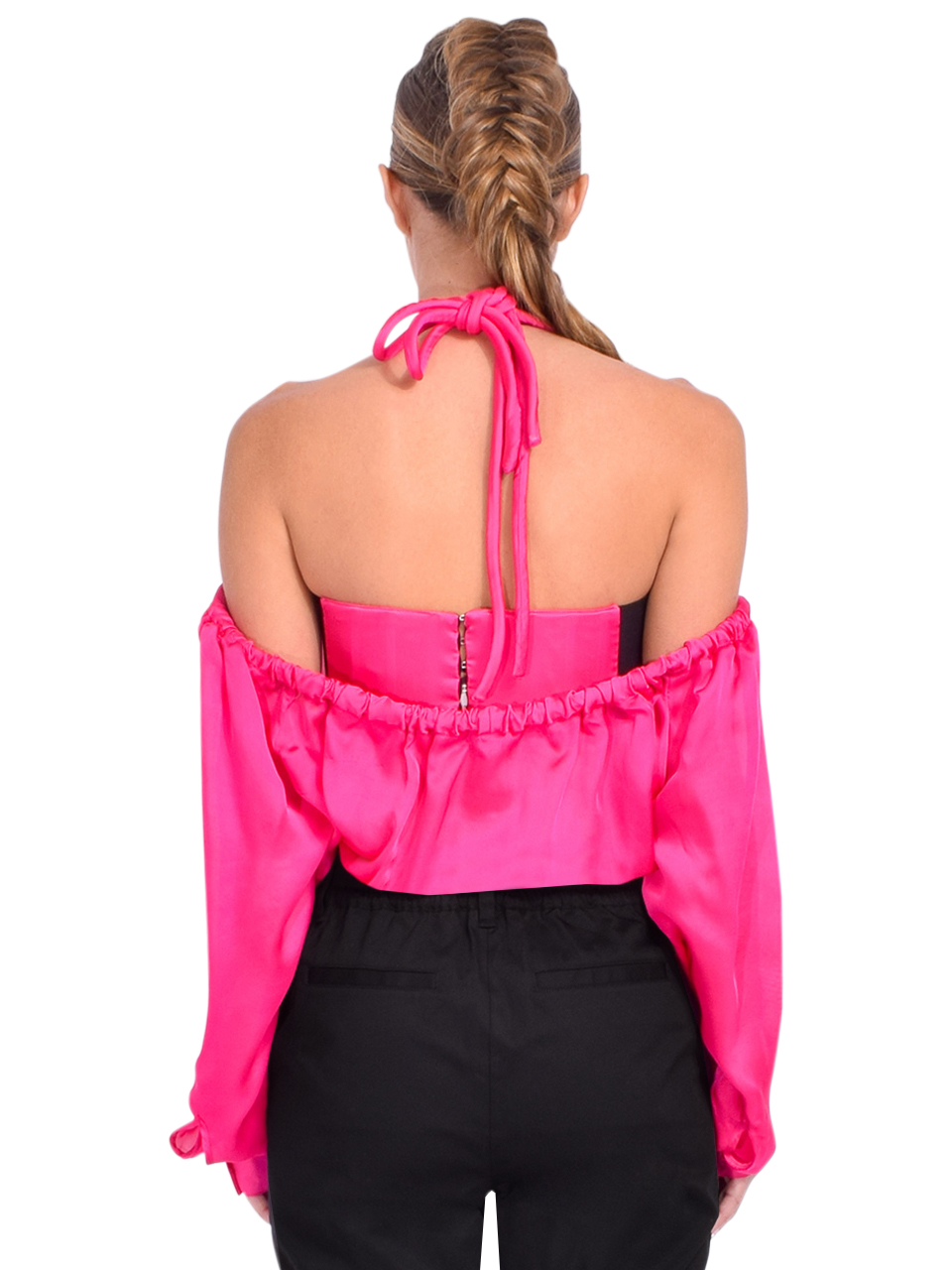 RtA Camilla Top in Fuchsia Back View 