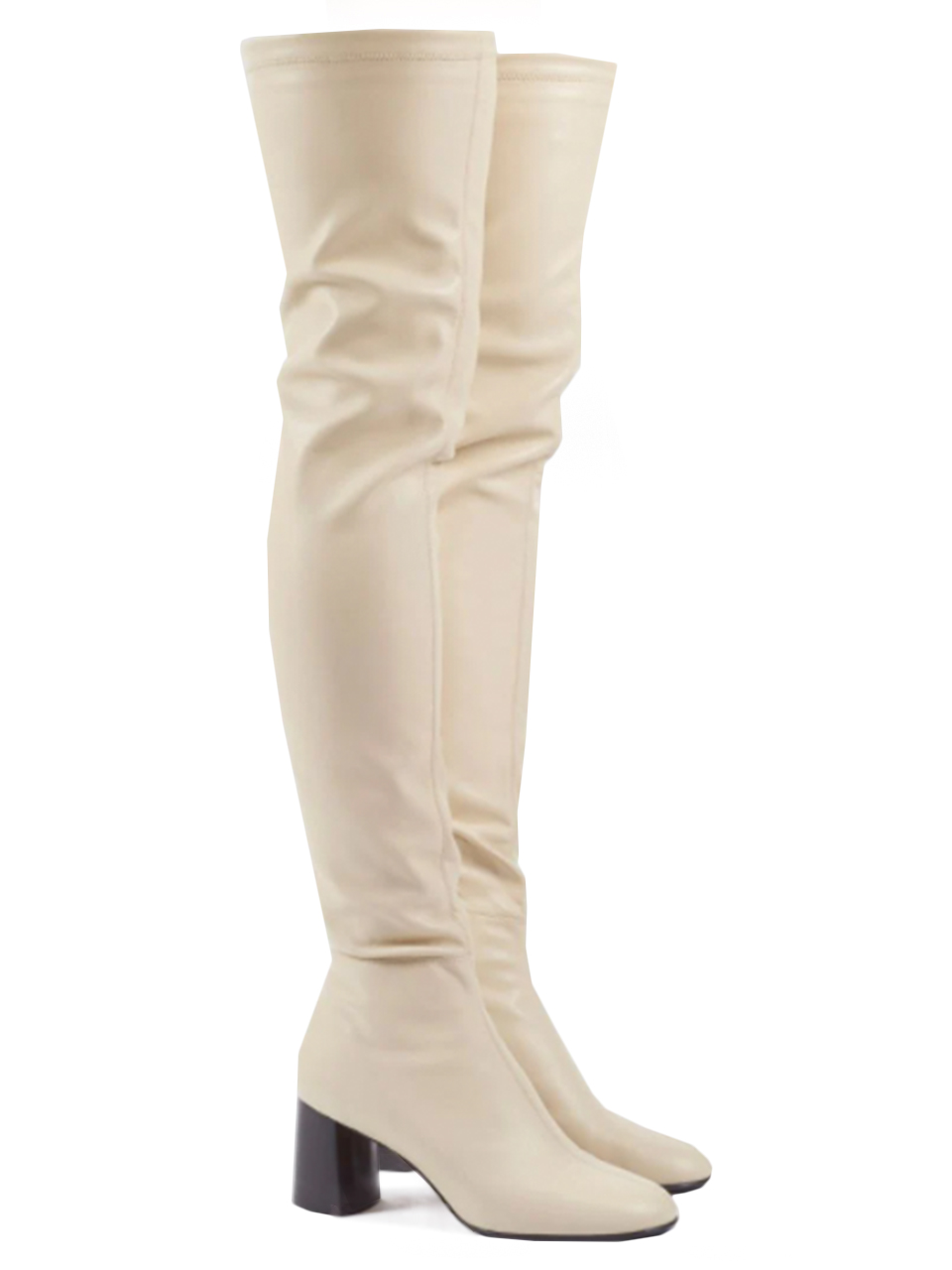 3.1 PHILLIP LIM Nadia Soft Over The Knee Boot in Bone Side View Both Boots