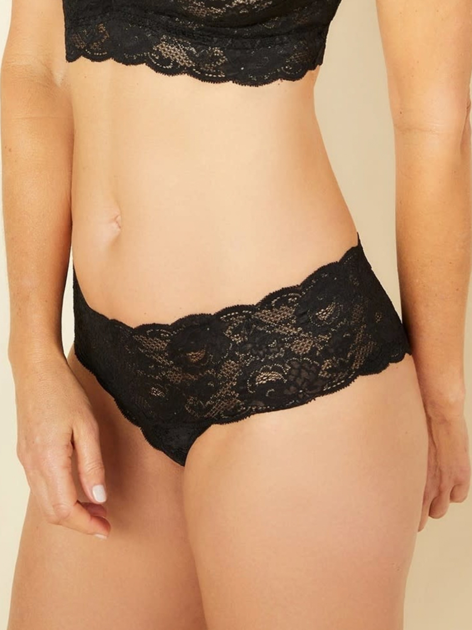 COSABELLA Hottie Low Rise Boyshort in Black Side View 