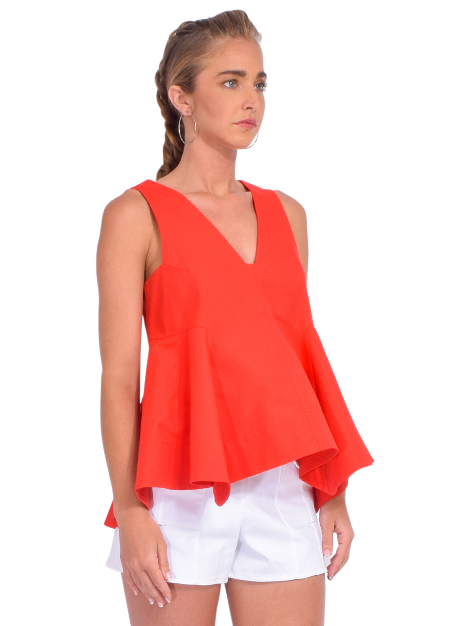 3.1 Phillip Lim Sleeveless V-Neck Top in Watermelon Side View 