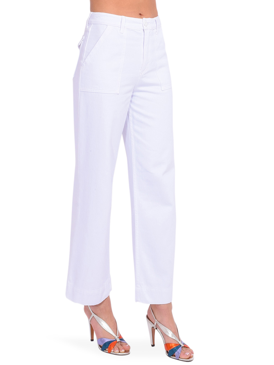 Le Superbe Moore Pant in White Side View 

