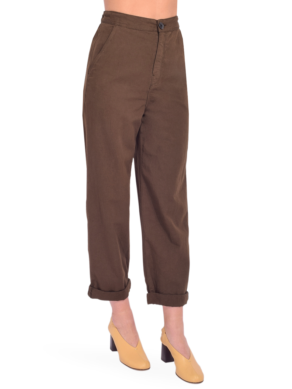 BELLEROSE Pasop Relaxed Pant in Brown Side View 