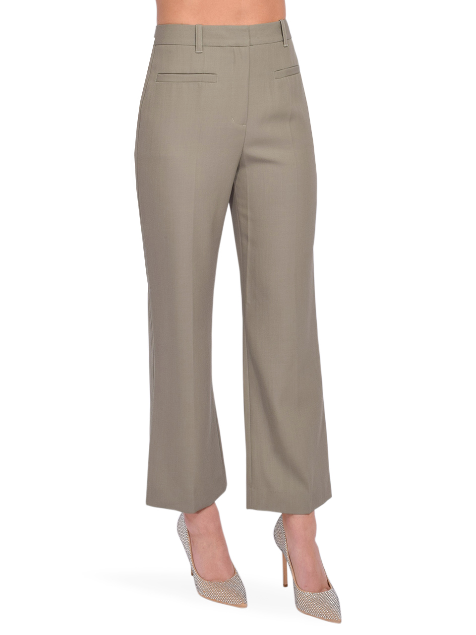 3.1 Phillip Lim Tailored Cropped Kick Flare Trouser in Thyme Side view 