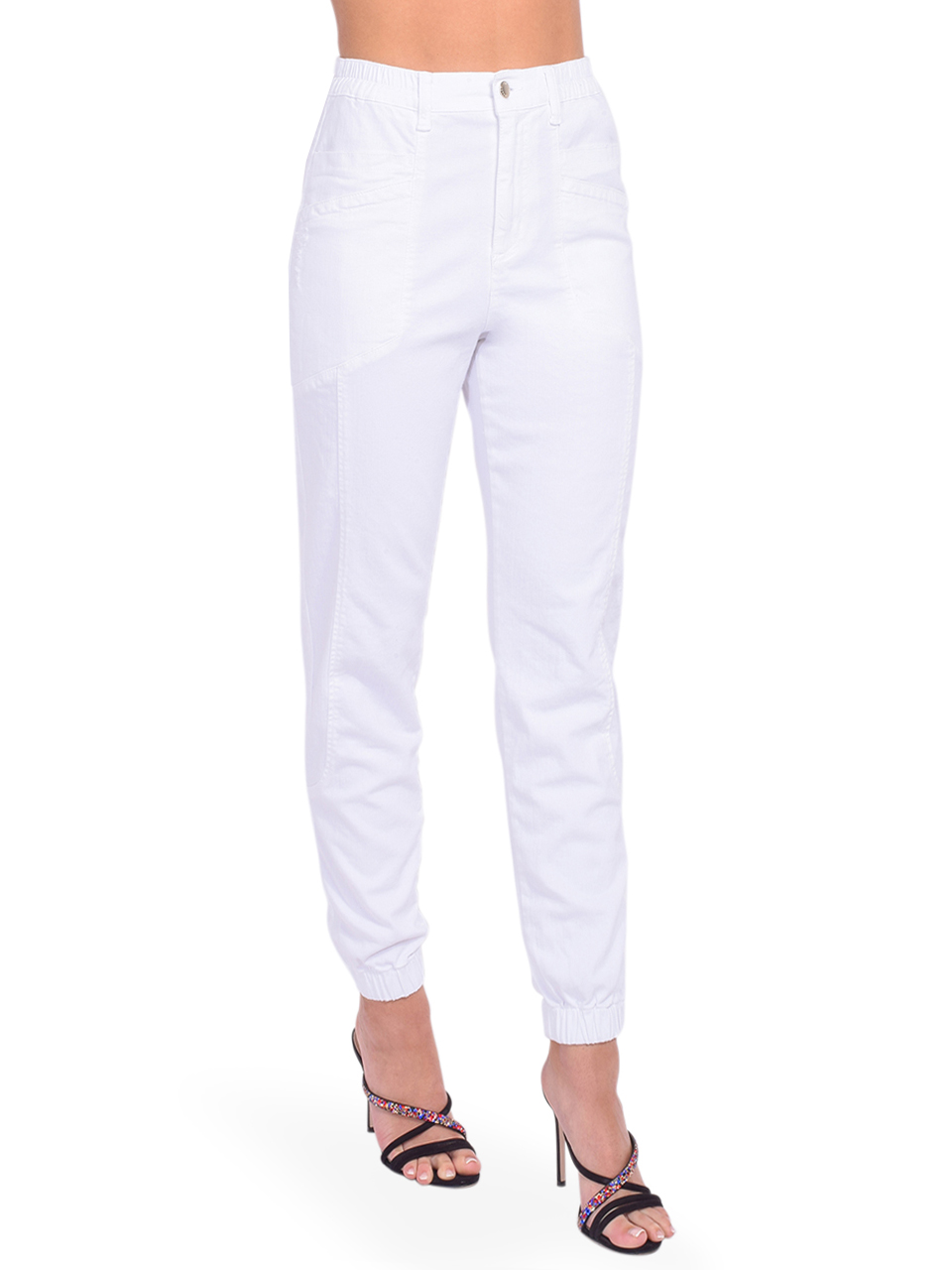 RETROFETE Myla Pant in Optic White Side View 