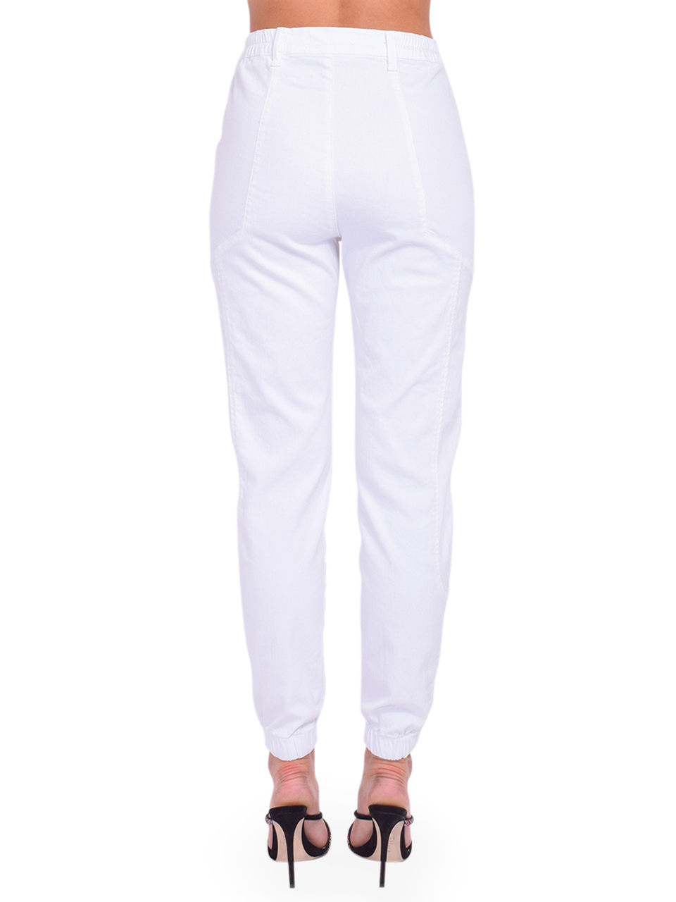 RETROFETE Myla Pant in Optic White Back View 