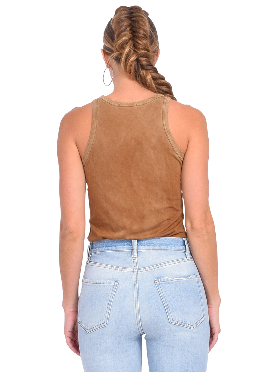 COTTON CITIZEN Standard Tank in Vintage Clay Back View 