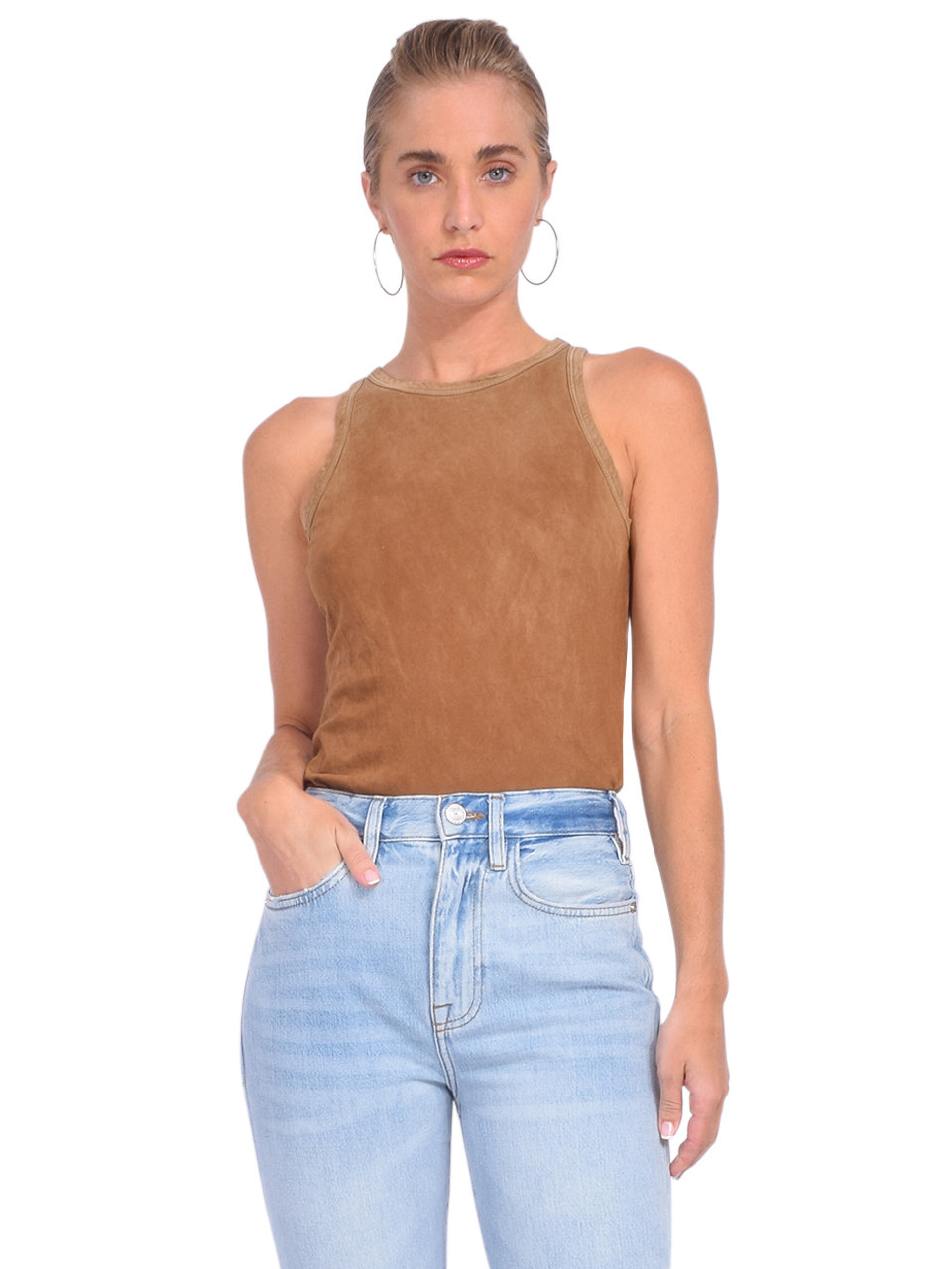 COTTON CITIZEN Standard Tank in Vintage Clay Front View 