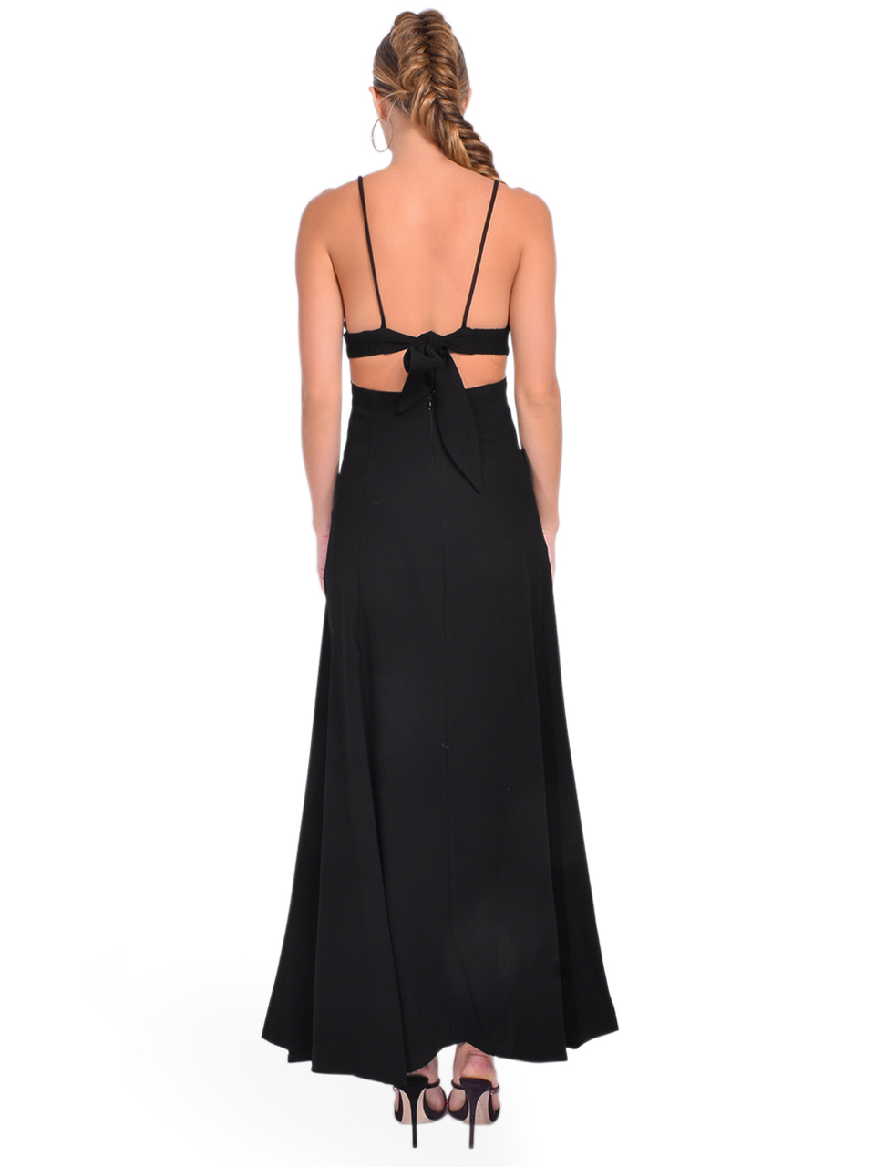 Karina Grimaldi Ilena Dress in Black Back View 