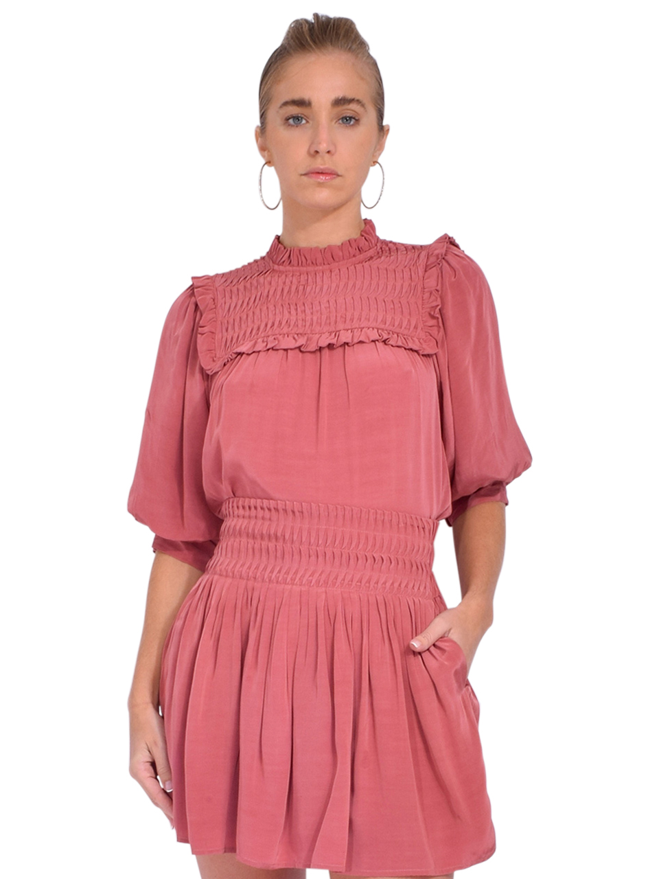 MAGALI PASCAL Cassia Top in Dusty Rose Front View 