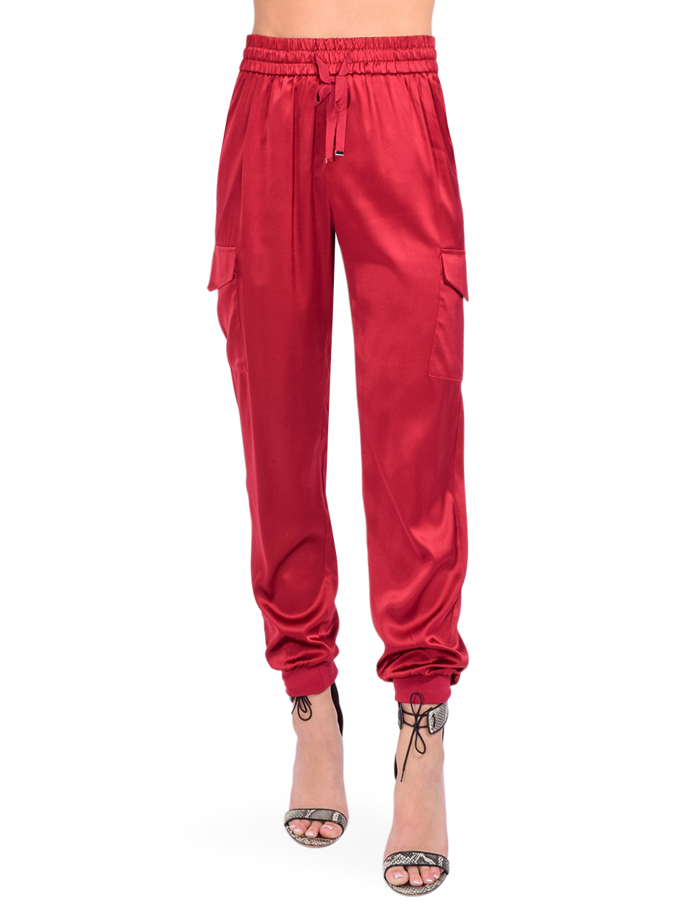 CAMI NYC Elsie Pant in Mulled Wine Front View 