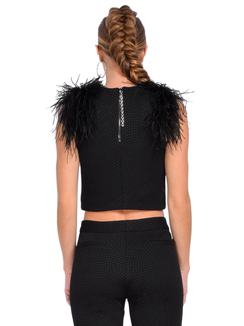 LE SUPERBE The Broadway Top in Black Back View 