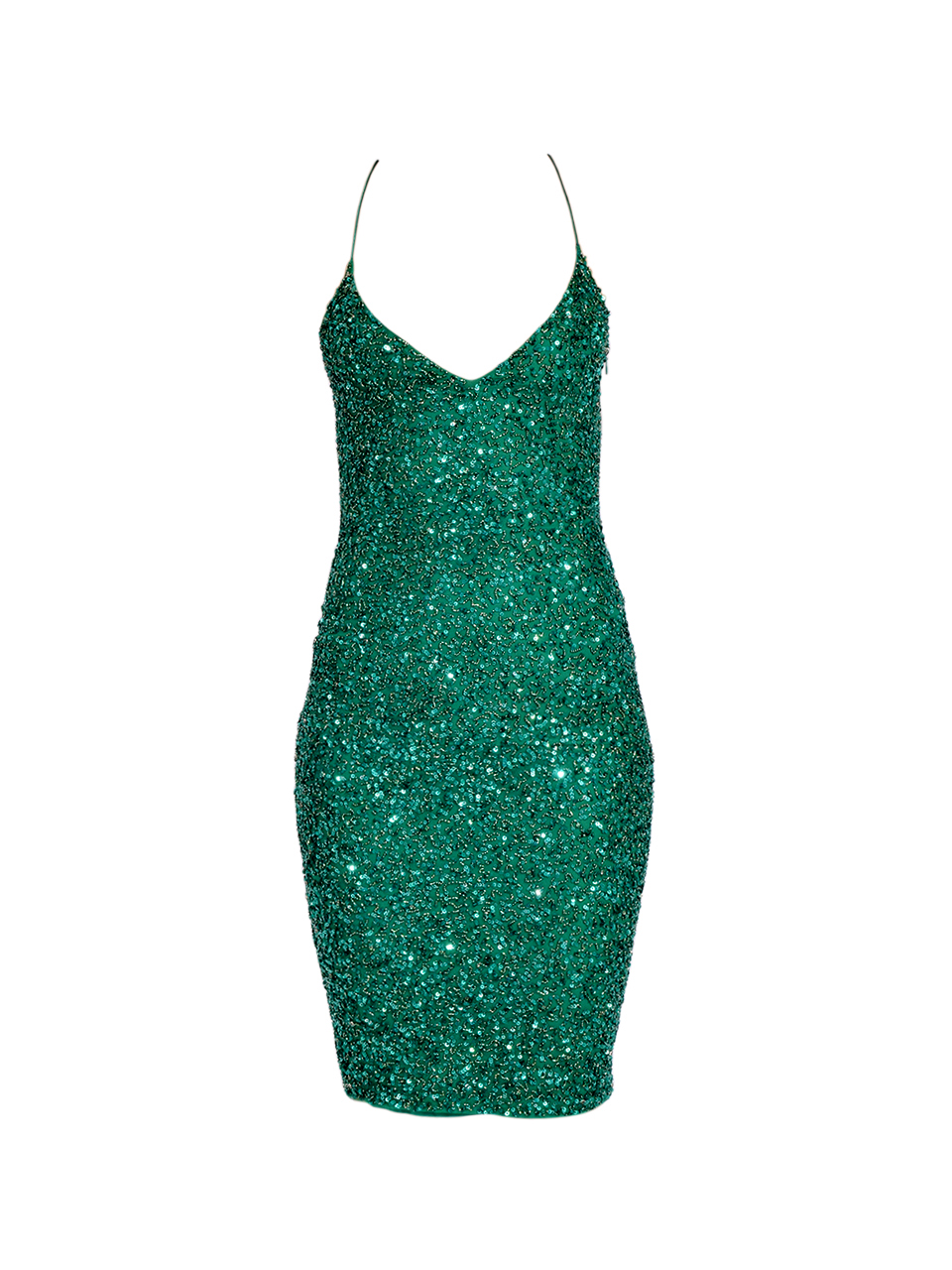 RETROFETE Billie Dress in Emerald Product Shot 