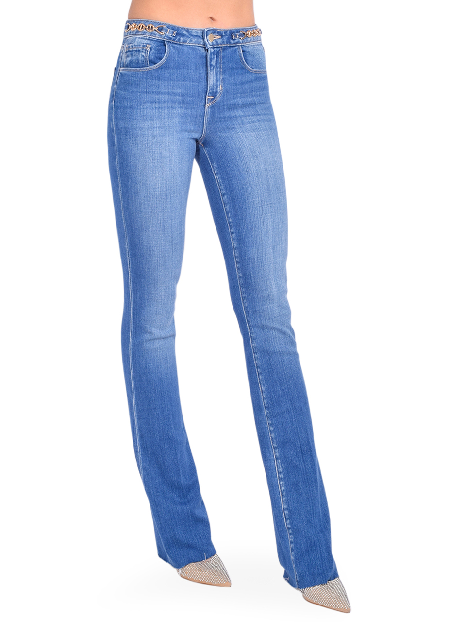 L'AGENCE Ruth High Rise Straight Jean in Century Side View 