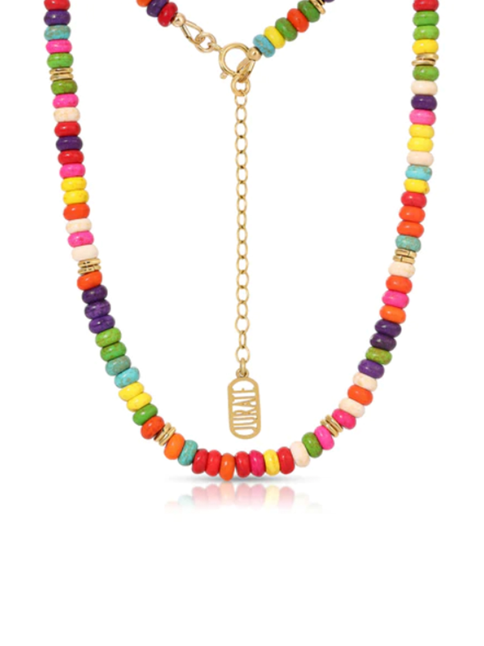 JŪRATĖ It's A Mood Beaded Necklace in Rainbow Product Shot 