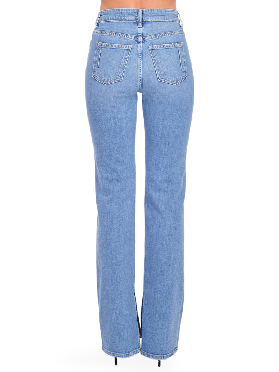 Derek Lam 10 Crosby Frankie Ultra High Rise Straight Leg Jeans in Madison Vintage Back View 