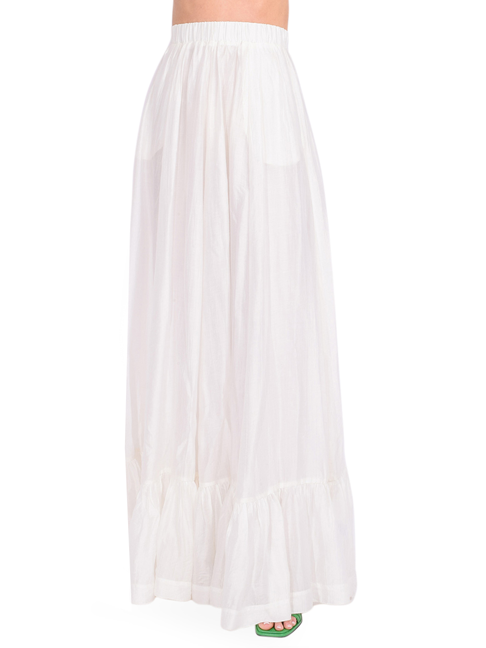 SABINA MUSAYEV Kylo Skirt in Ivory Front View 