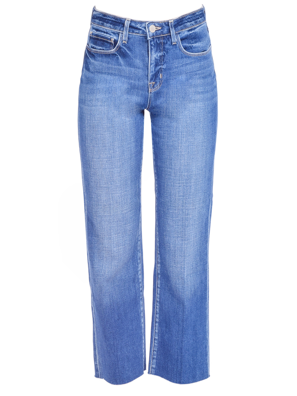 L'AGENCE Wanda High Rise Crop Jean in Dawson Blue Product Shot 