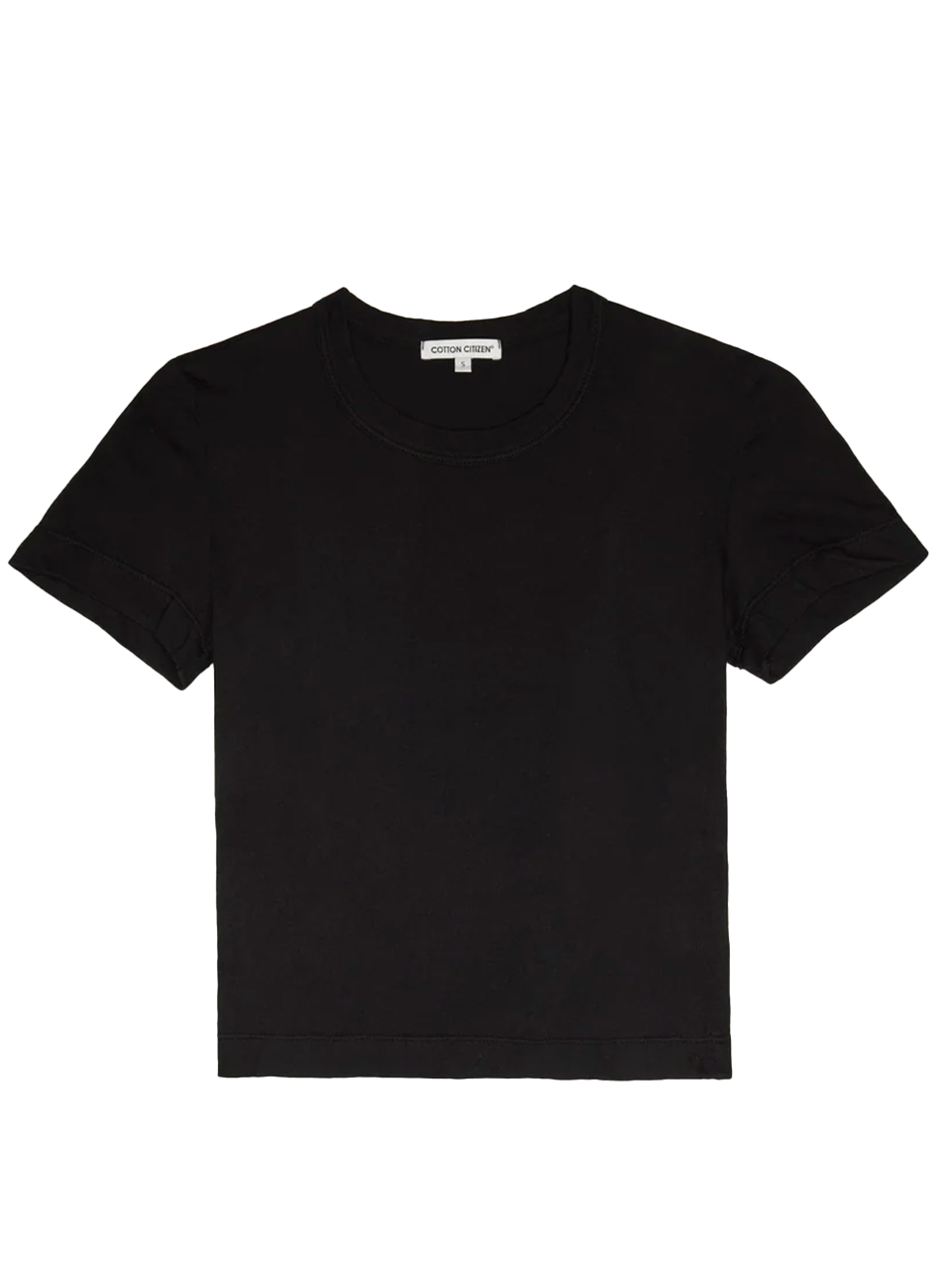 COTTON CITIZEN Standard Baby Tee in Jet Black Product Shot 

