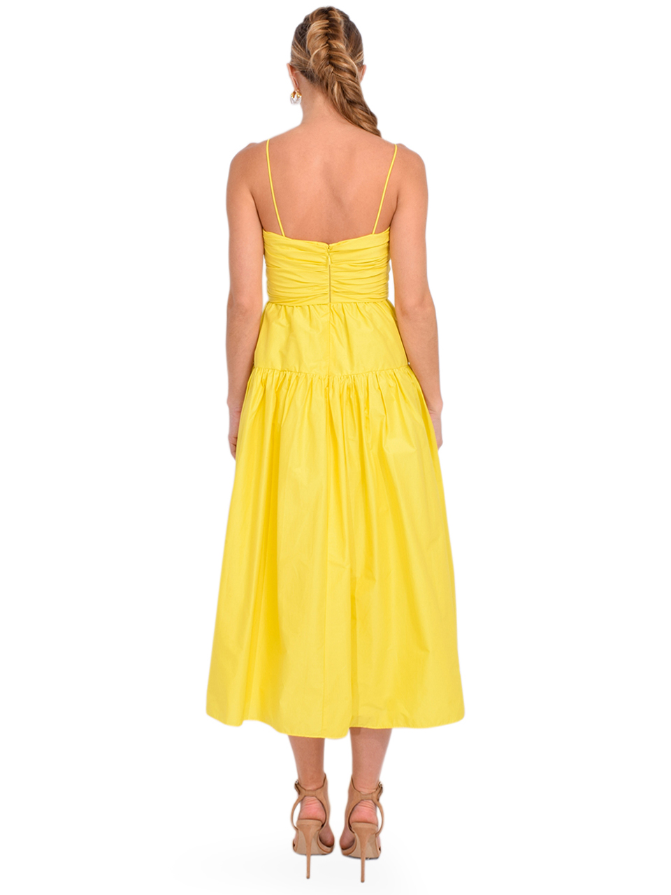 TANYA TAYLOR Jenna Dress in Daffodil Back View 