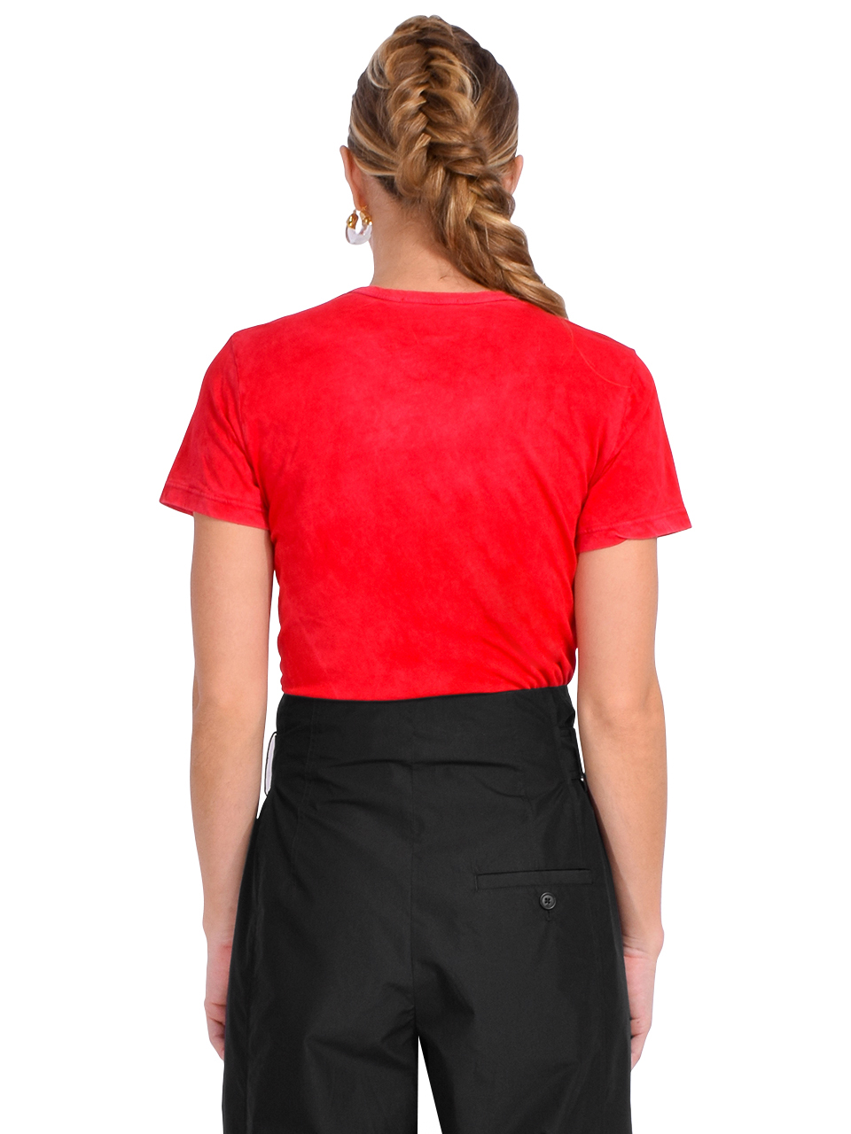 Cotton Citizen Standard V-Neck in Vintage Cherry Back View 