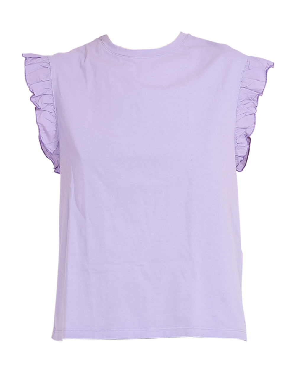 BELLEROSE Visam Ruffle T-Shirt in Lavender Product Shot 