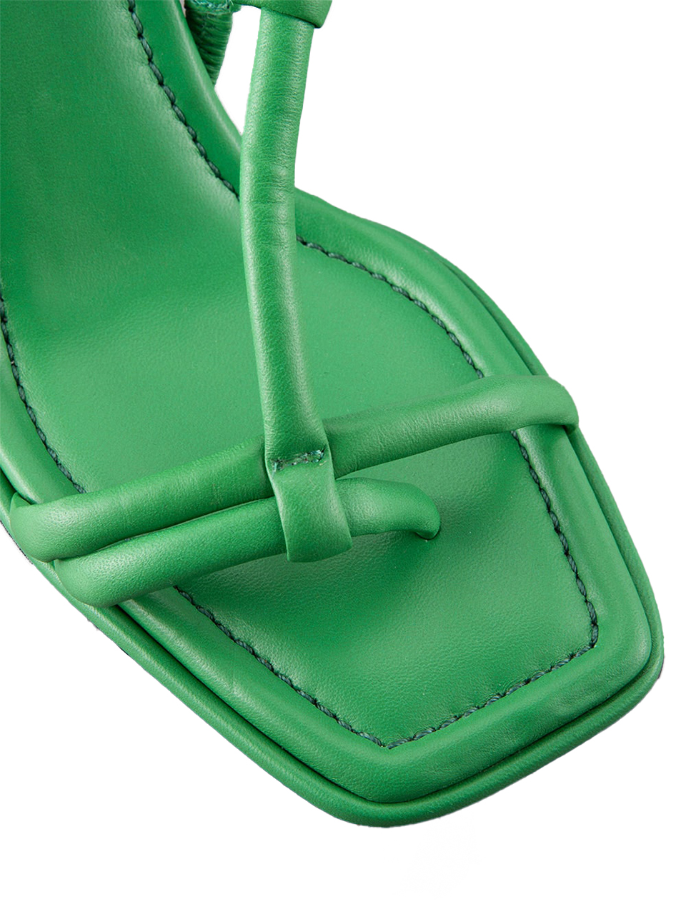 FRAME Le Addison Sandal in Bright Peridot Details 