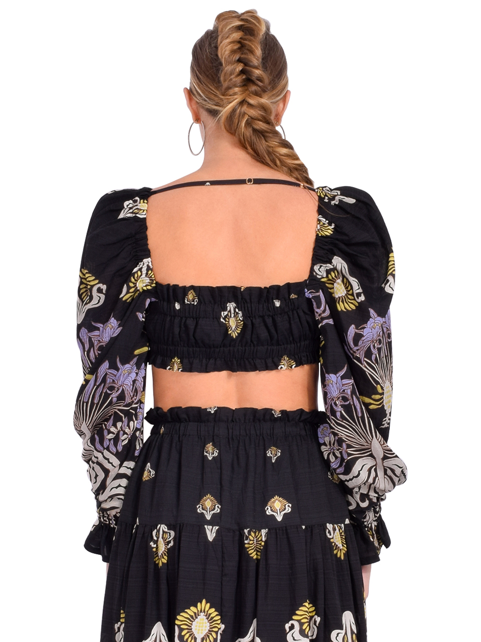 Sabina Musayev Rumi Top in Black Back View 