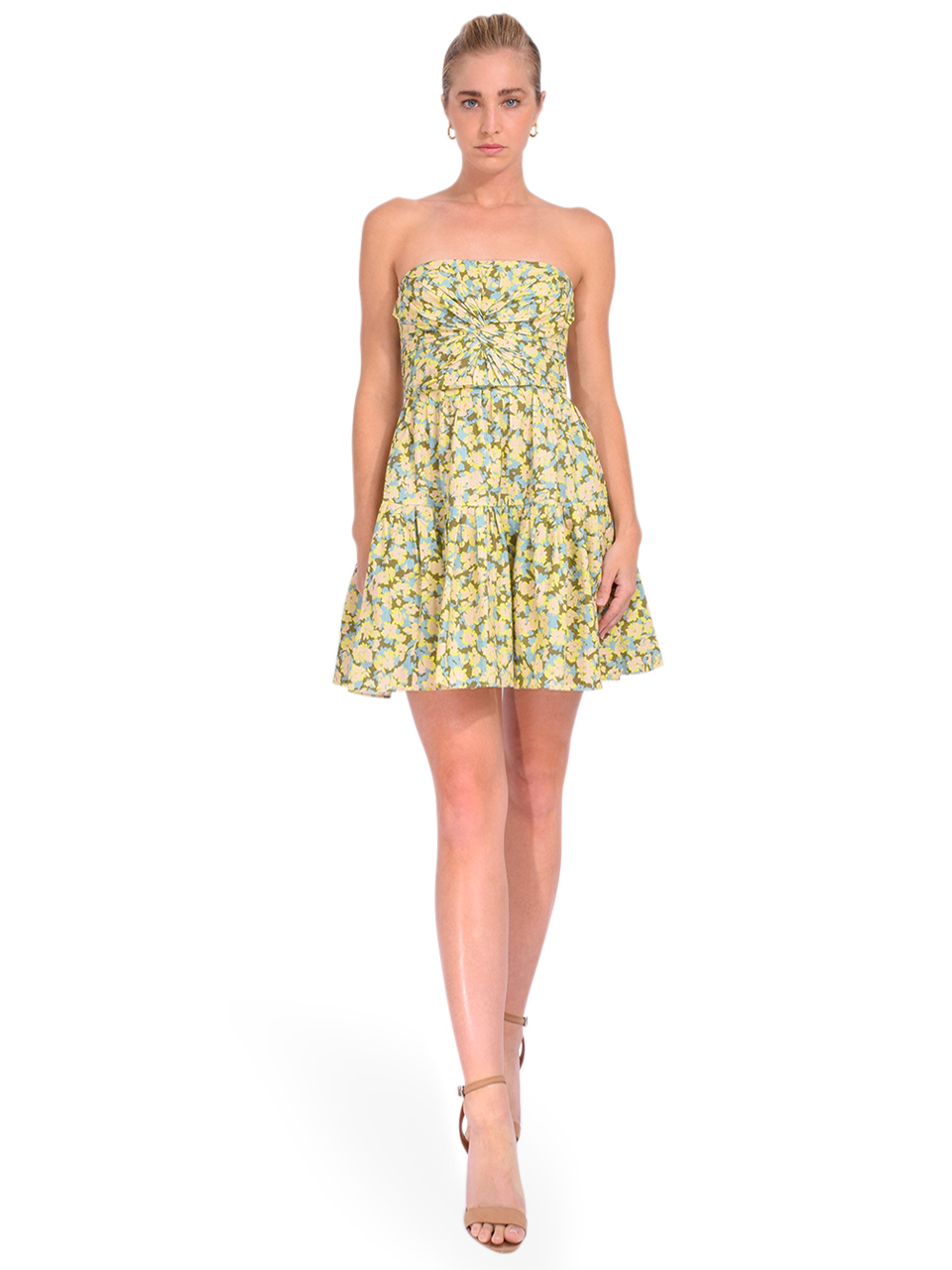 TANYA TAYLOR Lizzie Dress in Magnolia Floral Front View 1