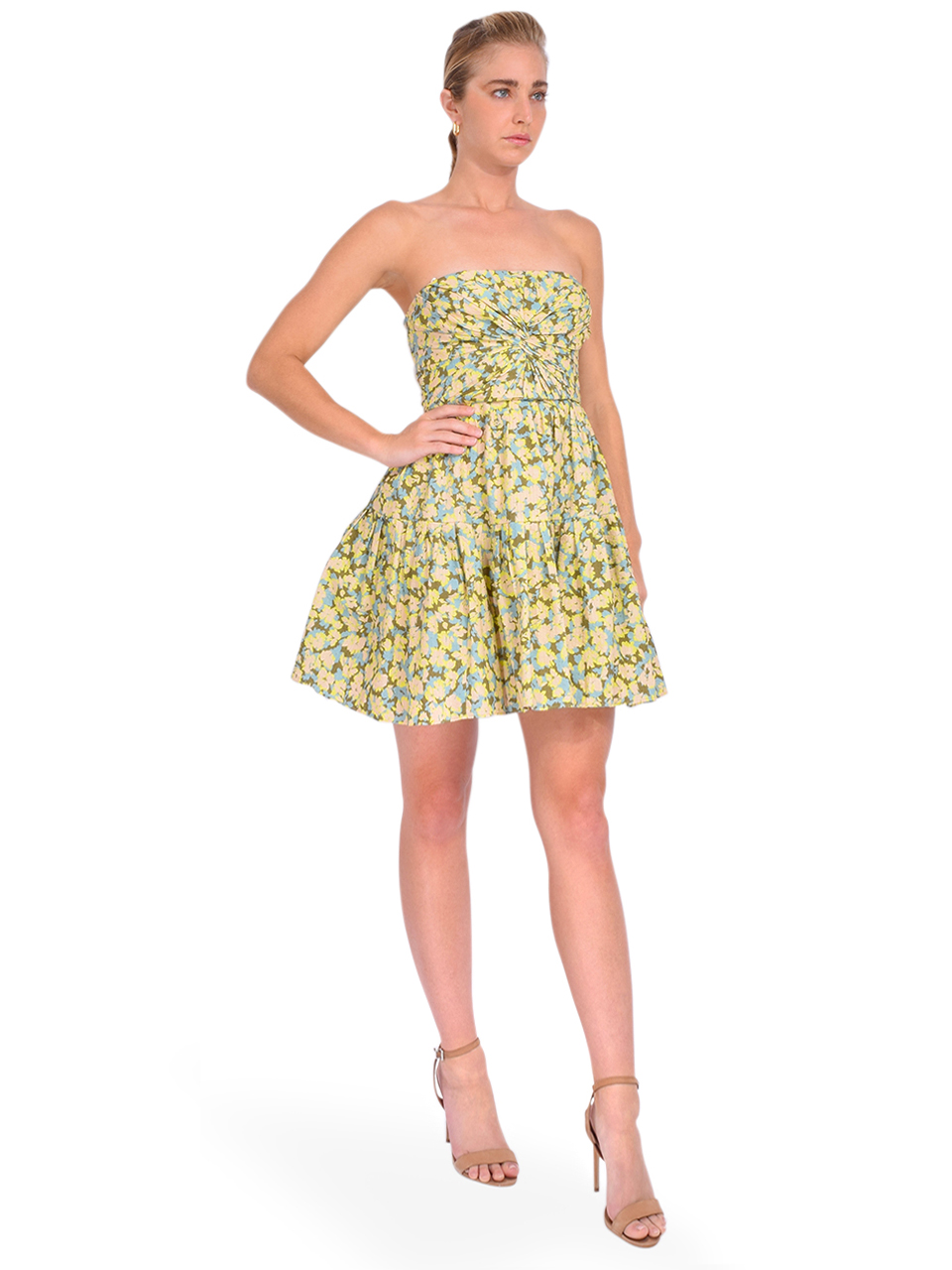 TANYA TAYLOR Lizzie Dress in Magnolia Floral Side View 