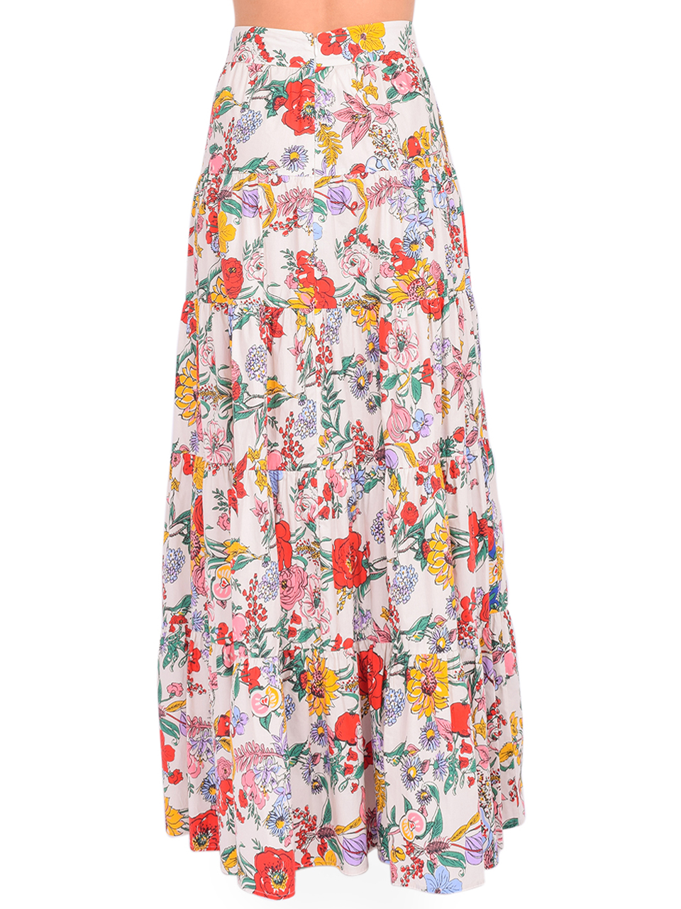 CARA CARA Nathali Skirt in Multi Flower Print Back View 