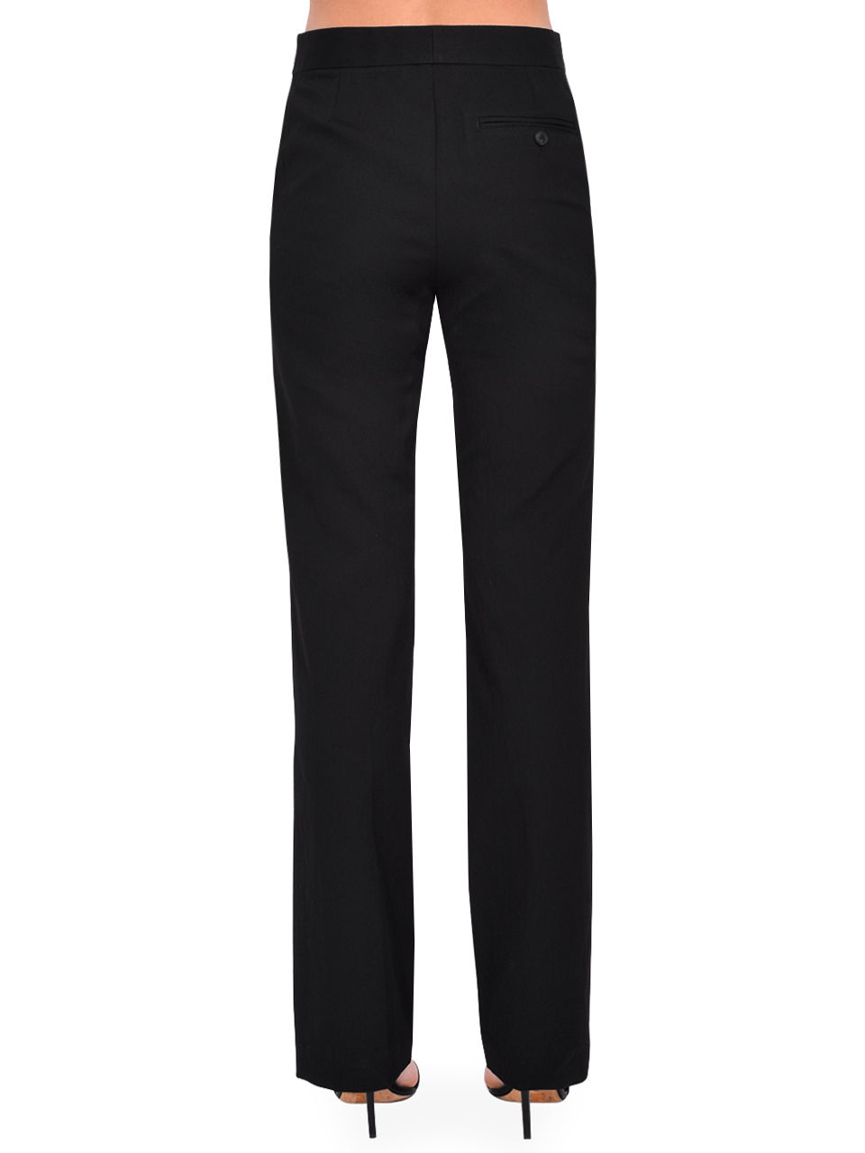 3.1 Phillip Lim Relaxed Wool Tailored Pant in Black Back View 