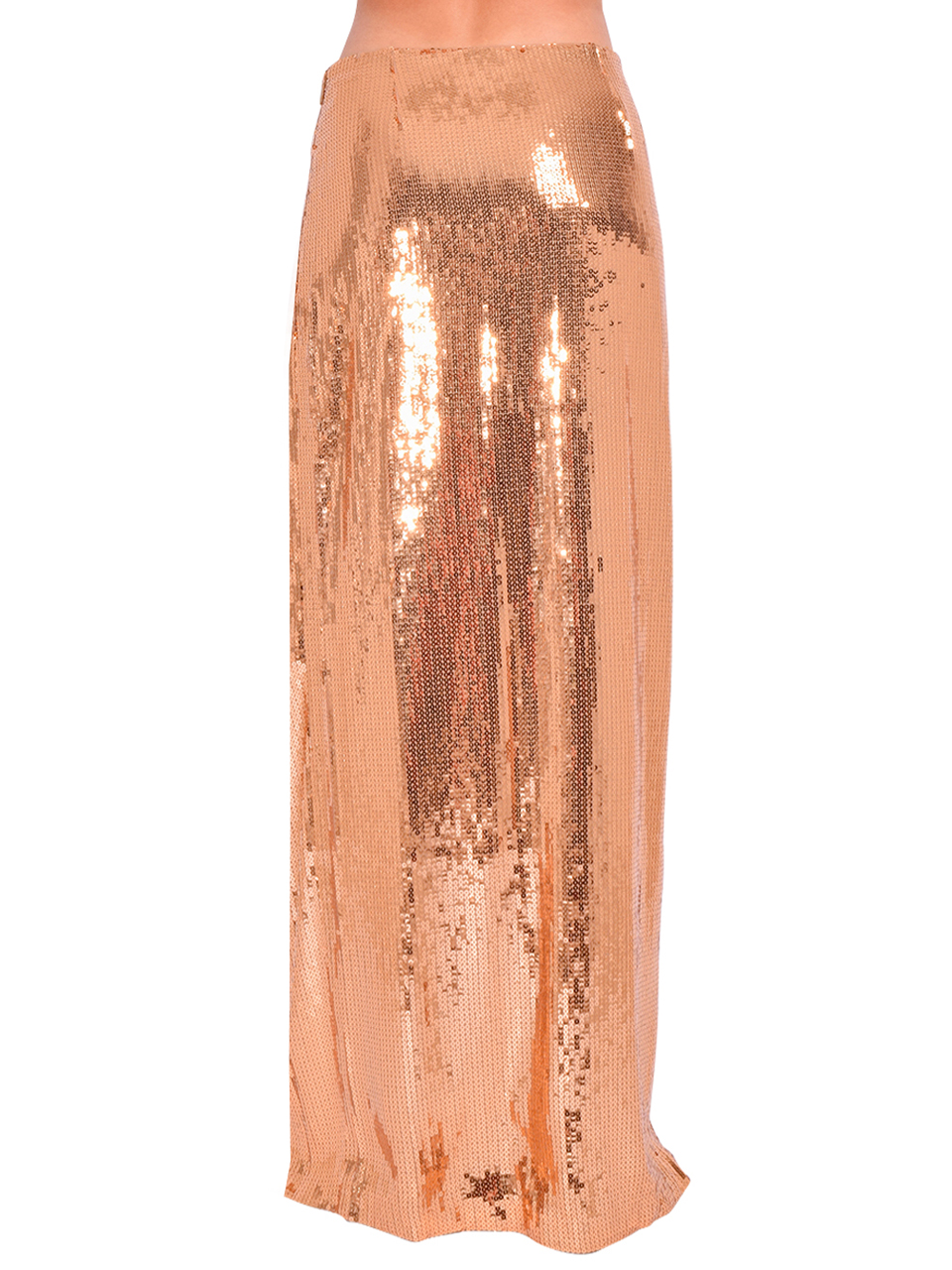 RETROFETE Savannah Sequin Skirt in Nude Back View 