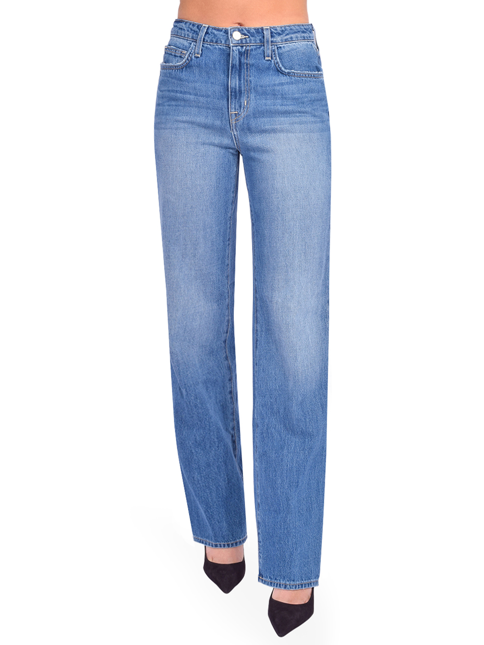 L'AGENCE Jones Ultra High Rise Stovepipe Jean in Boyle Front View 